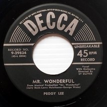 Peggy Lee - Mr. Wonderful / Crazy in the Heart [7&quot; 45 rpm Single] 1956 - £2.71 GBP