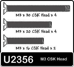 Schumacher U2356 SPEED PACK - M3x16-30 Csk Screws (pk12) - $2.99