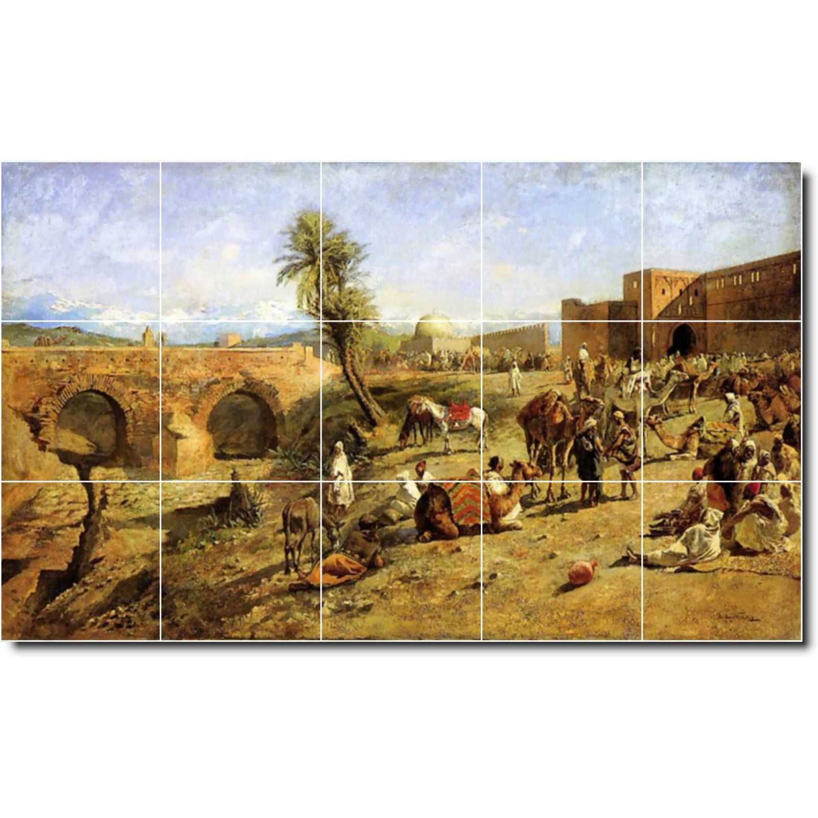 Weeks edwin arrival of a caravan outside the city of morocco