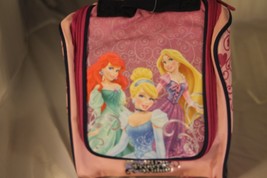 New Disney Princess Insulated Lunch Box Tote Bag Ariel Cinderella Rapunzel Pink - £9.74 GBP