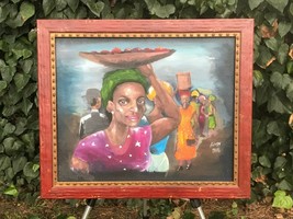Gira Tonny Original Modern Abstract Impressionist Oil On Canvas - Rwanda Artist - £629.16 GBP