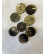 2 Marble Brown Black acrylic Round Button 15 Mm - $37.22 MXN