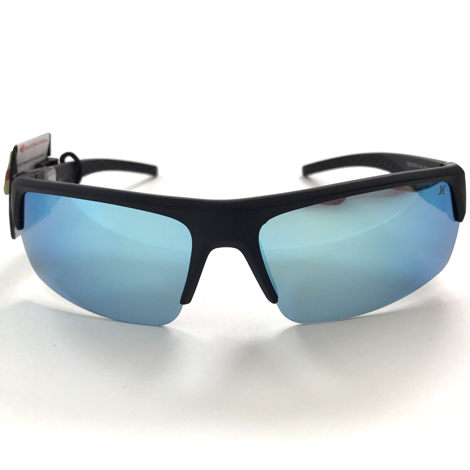 Hurley Men Polarized Sunglasses Black Frame Blue Mirror Lens 69 mm Coast... - $34.87