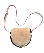 See By Chloé Mara Shearling Sherpa Leather Brown Cement Beige Small Sadd... - €334,73 EUR
