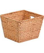 Honey-Can-Do Sto-02884 Tall Square Water Hyacinth Basket Bin, Large, 15,... - $41.98