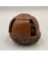 Vintage Hand Carved Brazil Nut Pod Vintage Authentic Folk Art Figure - $29.85 CAD
