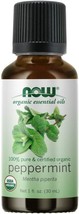 NOW Essential Oils, Organic Peppermint Oil, Invigorating Aromatherapy Scent, Ste - £23.96 GBP