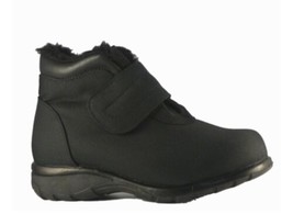 Clinic Extra OLIVIA Winter Boots Hook &amp; Loop Waterproof USA Size 8 Black T09860 - £31.06 GBP
