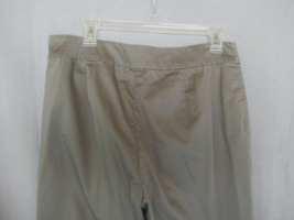 Coldwater Creek pants cropped Size 10 brown flat front straight leg inse... - $14.65