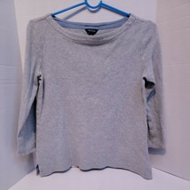 Nautica Women&#39;s Small Gey t-shirt long sleeve 100% cotton - £6.01 GBP