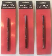 (Pack of 3) Revlon Double Ended Brush Slanted Eyeliner &amp; Smudger Dome Brush - $18.80
