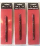 (Pack of 3) Revlon Double Ended Brush Slanted Eyeliner &amp; Smudger Dome Brush - £14.99 GBP