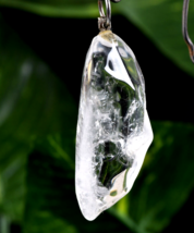 Satyaloka satyamani azeztulite quartz pendant free form synergy 12 crystal #5819 - £20.52 GBP