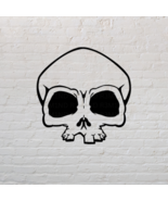 Skull Decal | Laptop Toolbox Window Sticker  | White/Black | Horror | 5&quot;... - $6.89