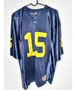 Michigan Wolverines Nike Stitched Football Jersey #15 Large Blue  - £58.38 GBP