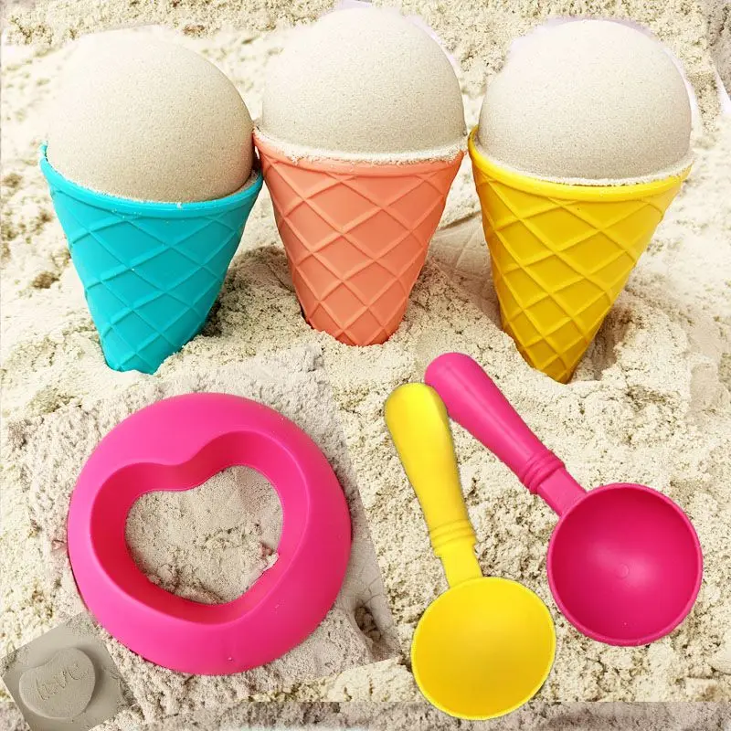 Ice Cream Cone Scoop Sets Beach Sand Toys Kids Summer Play Game Gift Children&#39;s - £11.67 GBP+
