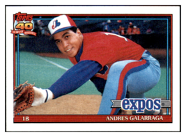 1991 Topps Andres Galarraga Montreal
  Expos Baseball Card GMMGC - £1.13 GBP