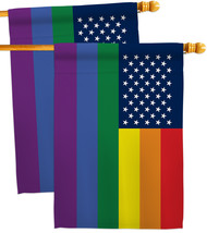US Pride - Impressions Decorative 2 pcs House Flags Pack HP148666-BOAE - £47.93 GBP