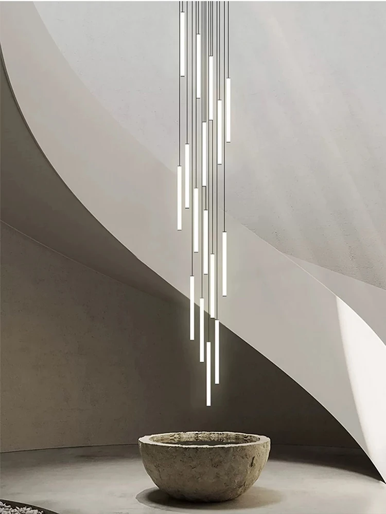 Modern Luxury Led Pendent Lamp Loft Black Ceiling Chandelier Living Room - $210.37+