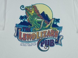 Vtg Hanes The Lewd Lizard Pub Wild Side Iguana Beer Cigars Scuba T-shirt... - £11.98 GBP