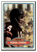 1980 Topps Virgil Livers Chicago Bears Football Card - Vintage NFL Collectible V - £10.00 GBP