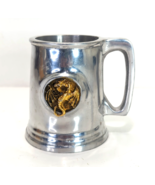 VNTG Ballena Bay Pewtinium Mug Stein Cup Raised Embossed Gold Dragon Emb... - $76.49