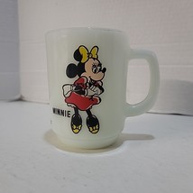 VTG Anchor Hocking Disney Minnie Mouse Peps Brand Milk Glass Coffee Mug - $6.95