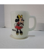 VTG Anchor Hocking Disney Minnie Mouse Peps Brand Milk Glass Coffee Mug - $6.95