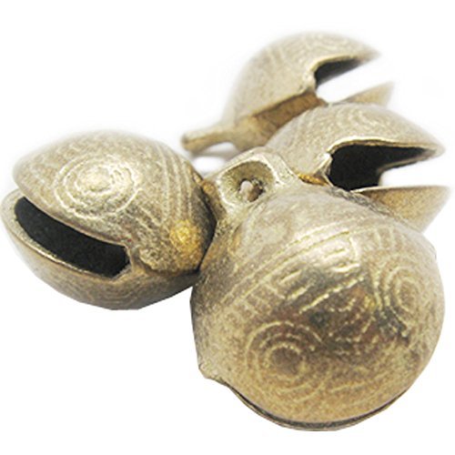 Bluemoona 5 PCS - 25MM 1" Tiger Head Jingle Bell Charms craft sewing Bronze