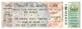 Ted Nugent Untorn Konzert Ticket Stumpf August 17 2006 Detroit Michigan - £23.36 GBP