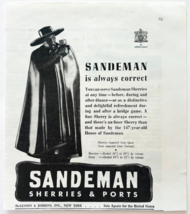 1938 Sandeman Sherries And Ports Advertisement Liquor Distillery Vintage... - $19.99