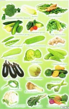 Vegetable Food Vegan Craft Kids Kindergarten Sticker 27x18cm/10x7&quot; D106 - £3.92 GBP