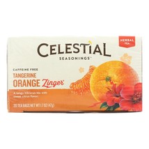 Celestial Seasonings Herb Tea Tangerine Orange Zinger - 20 Tea Bags - Case Of 6( - £28.75 GBP