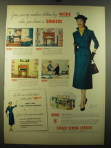 1950 Singer Sewing Centers Ad - Your sewing machine dollars buy more - £14.81 GBP