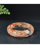Ultra Rare Snowflake Phantom Quartz Bangle 53MM Icy Transparent Multi-in... - $451.99