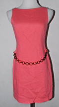 Laundry Shelli Segal Womens 8P Dress Pink Front Belt 1995 Vintage Party ... - £31.93 GBP