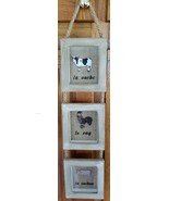 Kirkland&#39;s Farmhouse Shadowbox ~ Trio 3.5&quot; x 5&quot; Boxes ~ Wooden ~ Hanging... - £20.74 GBP