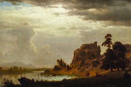 On the Sweetwater near the Devil&#39;s Gate by Albert Bierstadt Giclee + Ships Free - £30.49 GBP+