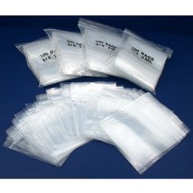 500 Ziplock Poly Bag Resealable Plastic Baggies 4&quot;x 4&quot; - £12.97 GBP