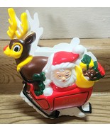 Christmas ACME Chip Clip Santa Sleigh Fridge Magnet Says Ho Ho Ho Merry ... - $222.53 MXN