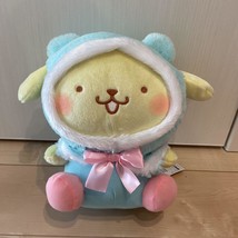 Pompompurin Sanrio BIG plush doll Stuffed toy pastel cape 27 cm x 21 cm blue - £68.33 GBP