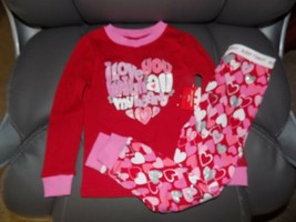 Sleepwear I Love You With All My Heart 2 PC Pajamas Size 3T Girl&#39;s NEW - £14.00 GBP