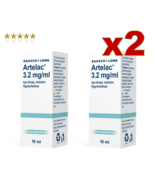 2 PACK Artelac Eye drops 3.2mg/ml 10ml Bausch+Lomb - $635.00 MXN
