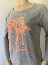LILLY PULITZER Sandy Gray Palm Tree Print Pop Over Top/Shirt  (Size S) - £27.29 GBP