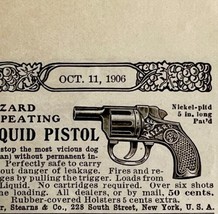 1906 Wizard Repeating Liquid Pistol Advertisement Firearms Ephemera 2.25 x 3.25&quot; - £11.55 GBP