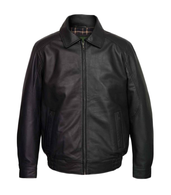 Mens Bomber Leather Jacket Simple Black Bomber Style Leather Jacket ...