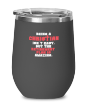Wine Tumbler Stainless Steel Insulated Funny Christian Retirement Plan  - £26.33 GBP