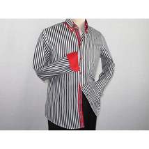 Men Makrom Turkey Shirt soft Cotton Blend wrinkle less Double collar 6493 Black image 6