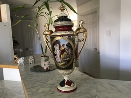 Antique Royal Vienna porcelain urn with Handles - £999.19 GBP