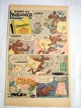 1966 Color Ad Cheerios Cereal with Rocky and Bullwinkle as a One Man Band - £6.38 GBP